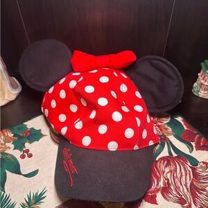 Disney Red and Black Minnie Mouse Hat